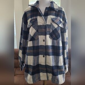 HFX Blue Ladies Shirt Jacket